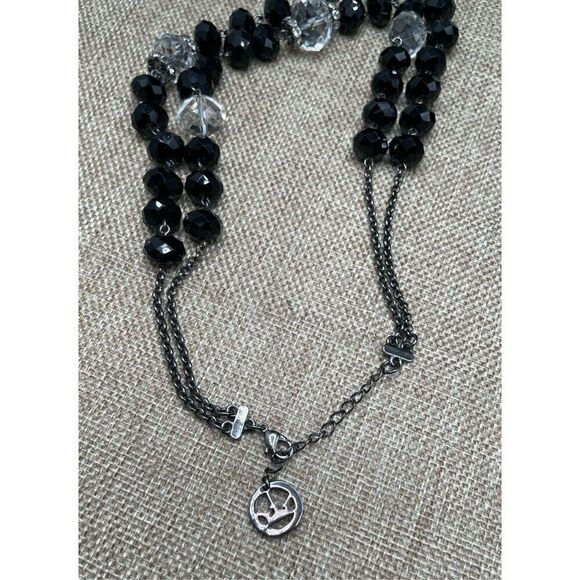 Vintage Crown Trifari Beaded Double Strand Necklace Grandma Core - Picture 7 of 9